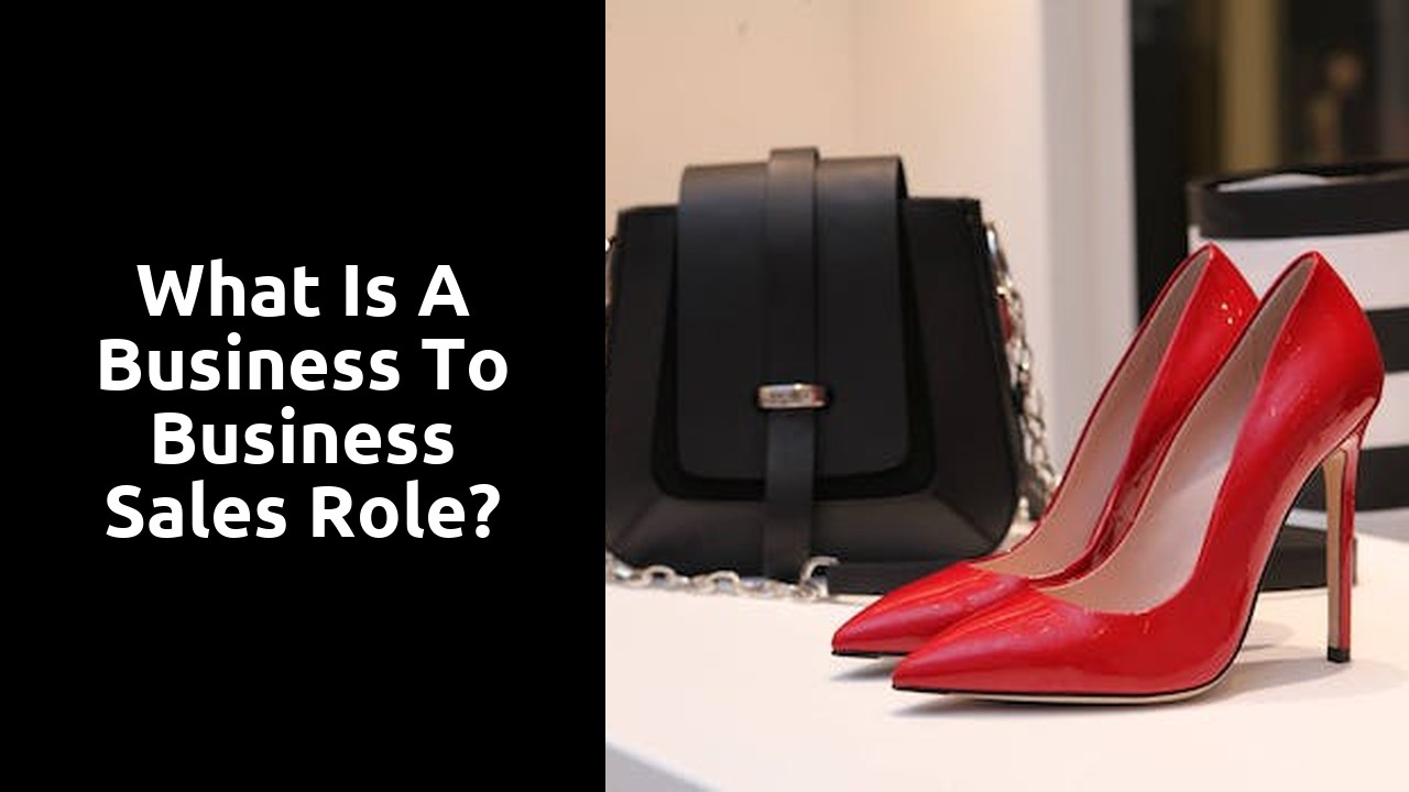 What is a business to business sales role?